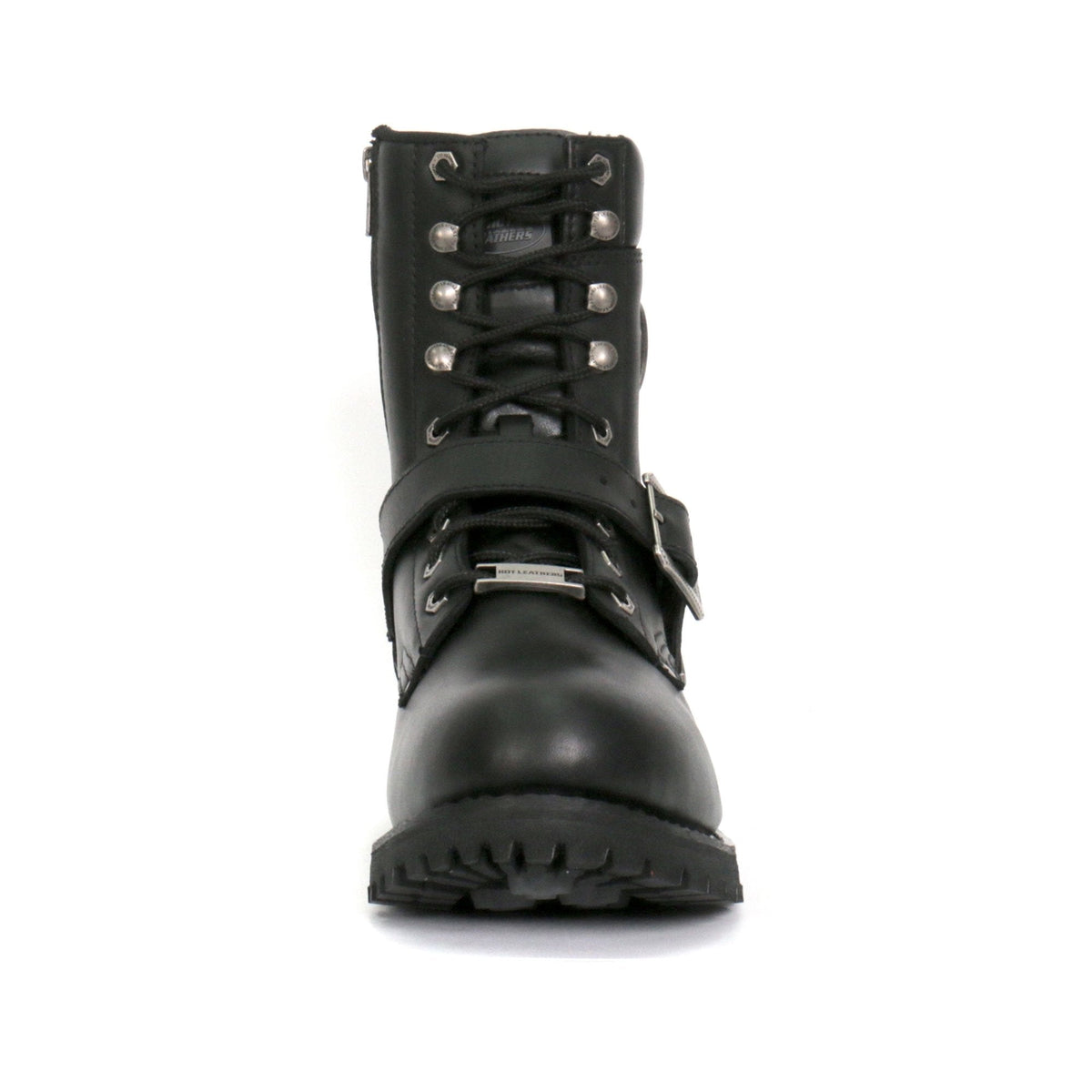 Men's Iron Buckle Black Logger Boots - BTM1006