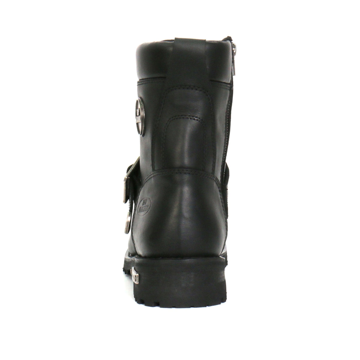 Men's Iron Buckle Black Logger Boots - BTM1006