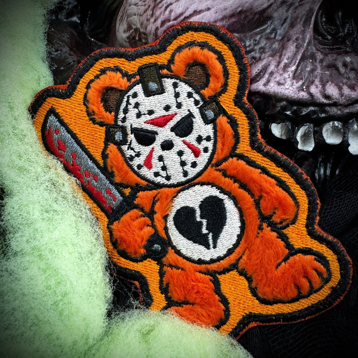 Camp IDFC Bear - IDFC BEARS - 4" Fuzzy Embroidered Patch - Orange