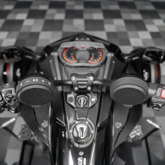 Amplified Handlebar Mounted Bluetooth Speaker System for Can-Am Ryker & Spyder Motorcycles