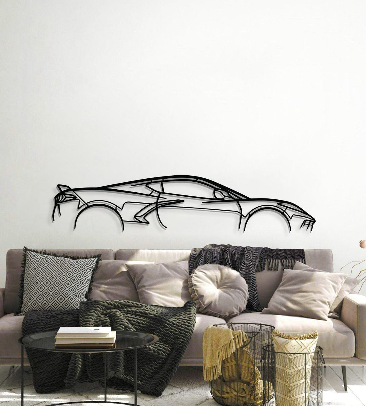 Corvette C8 Metal Car Wall Art - MT0924