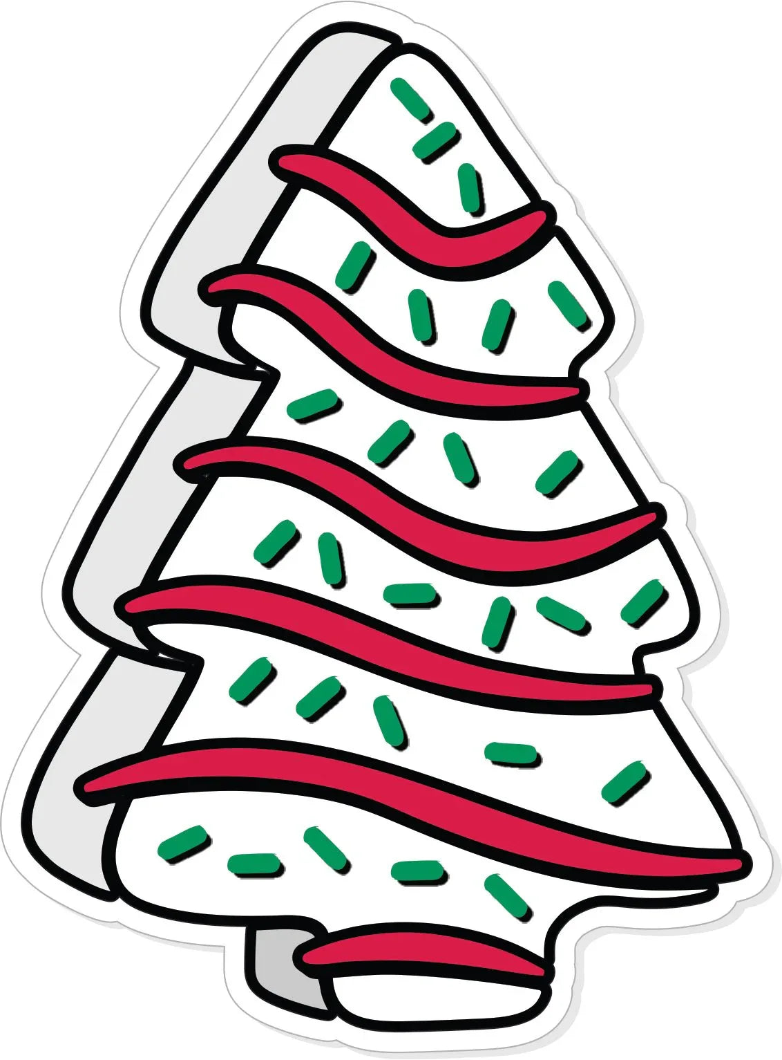Christmas Tree Cake - 3.5" Sticker