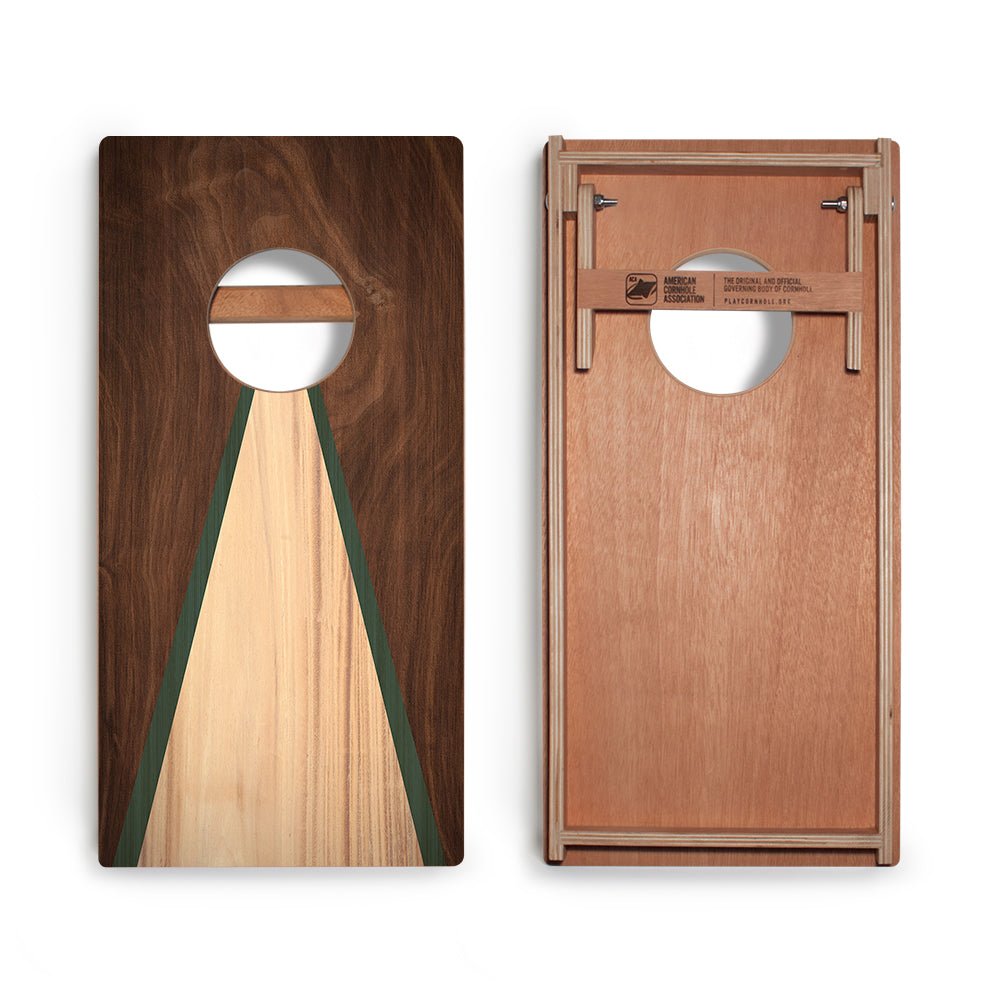 Classic Triangle Green Wood Backyard 1x2ft Cornhole Boards
