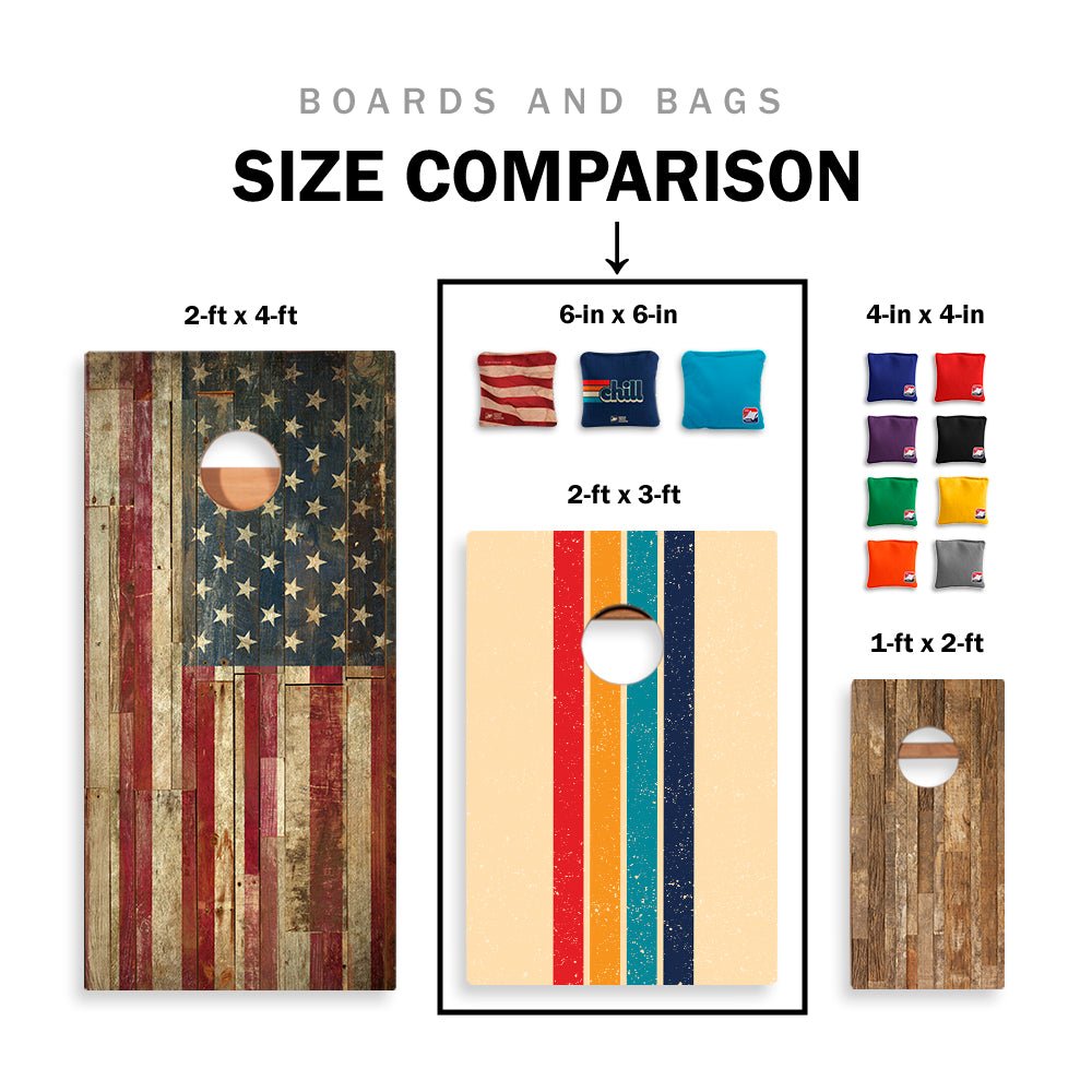 Classic Triangle Retro Surf Backyard 2300 Cornhole Boards