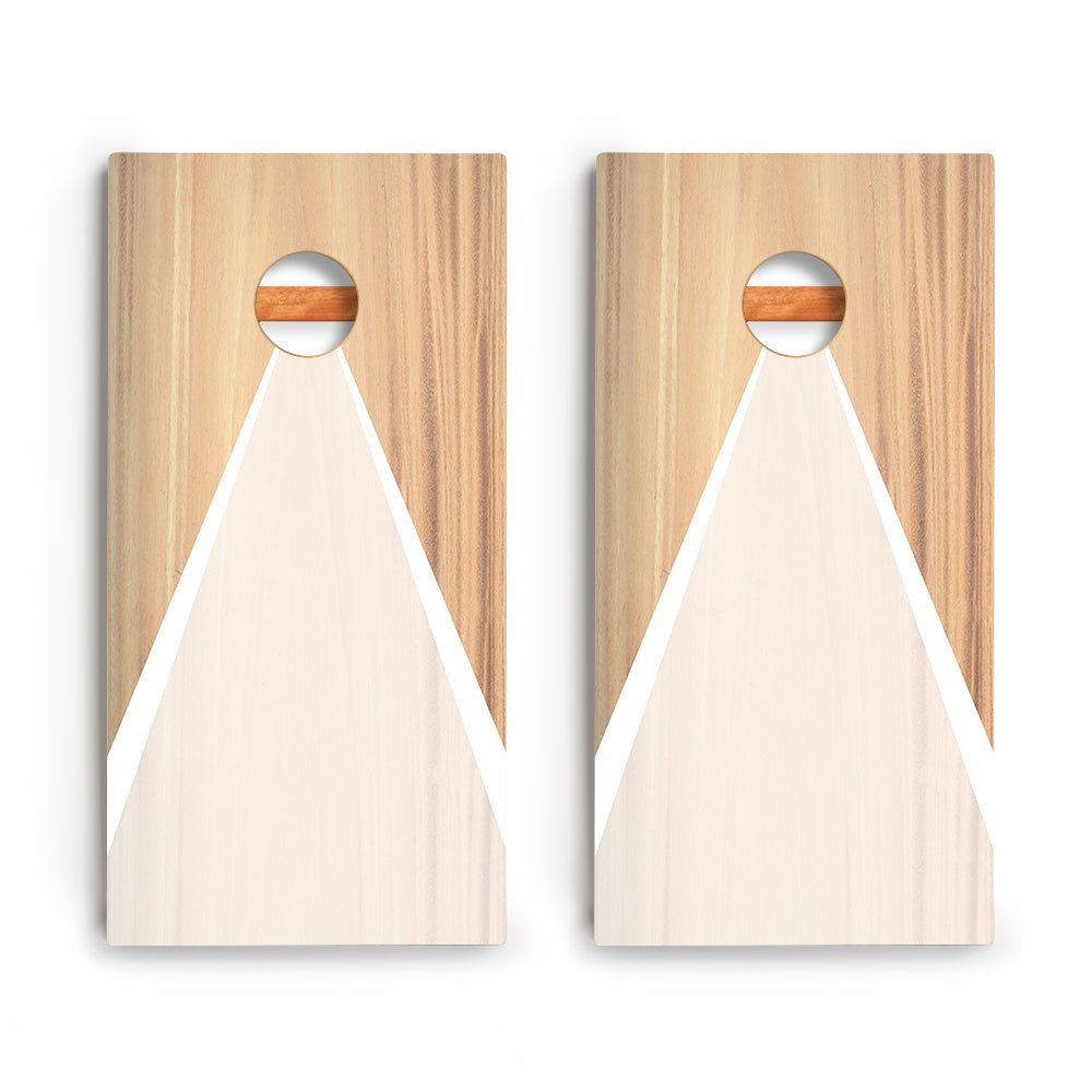 Classic Triangle White Wood Backyard 2400 Cornhole Boards