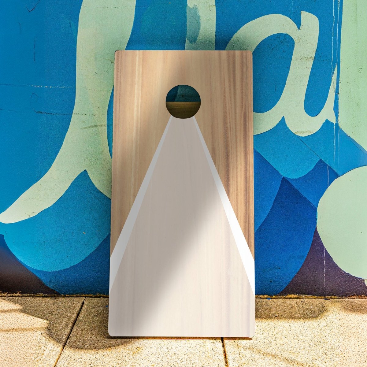 Classic Triangle White Wood Backyard 2400 Cornhole Boards