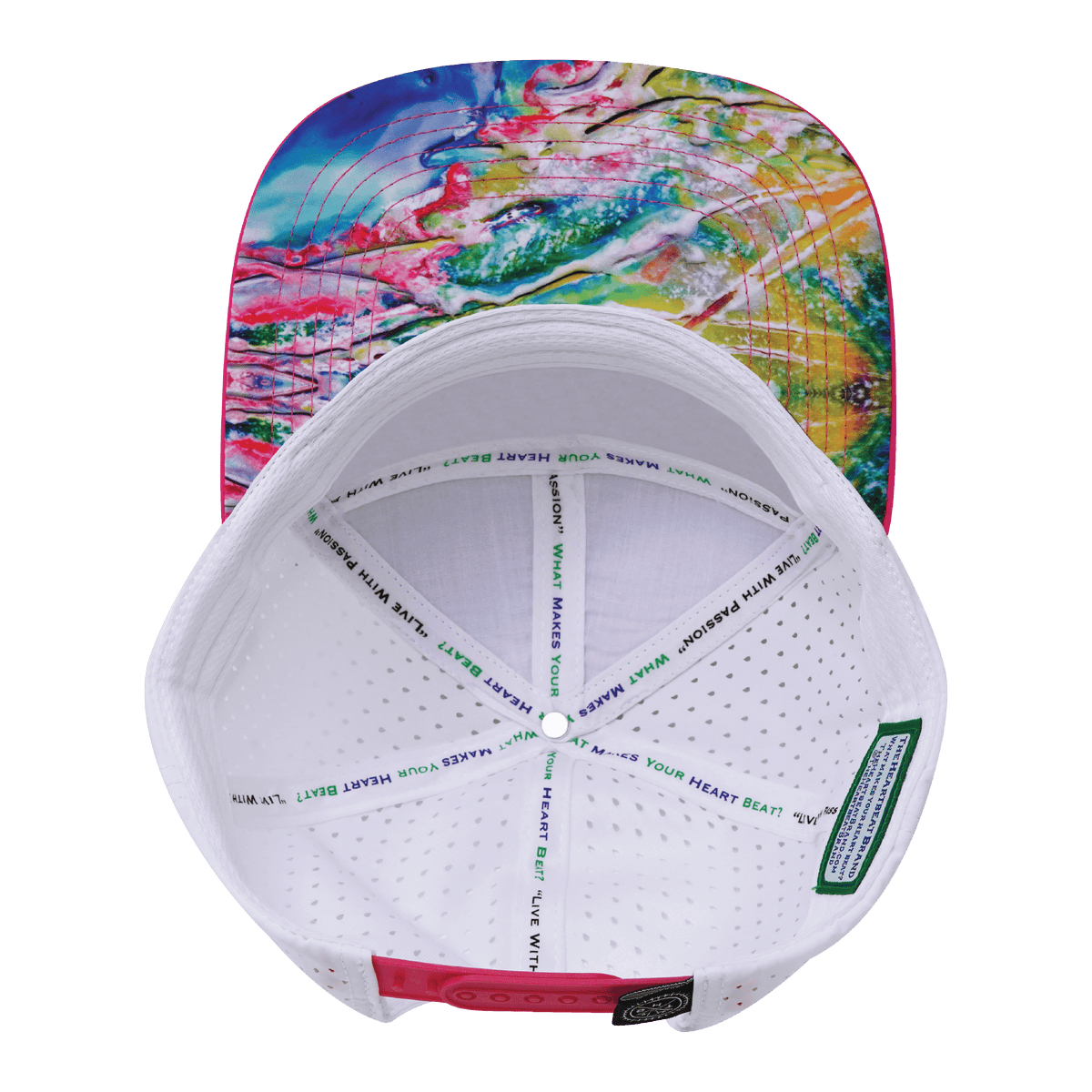 Color Vibes Hat - Flat Bill - Candy Land - Neon Pink / Neon Blue / White - Laser Mesh