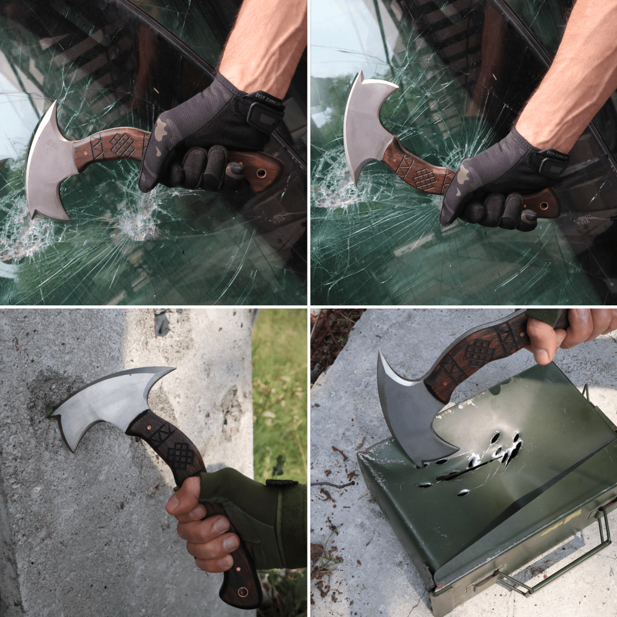 Compact tomahawk "Tahu" with wooden handle