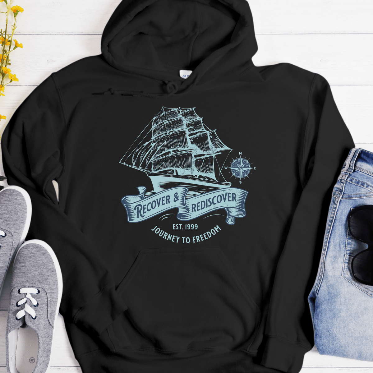 Custom Recovery Hoodie | Inspiring Sobriety | Recover and Rediscover