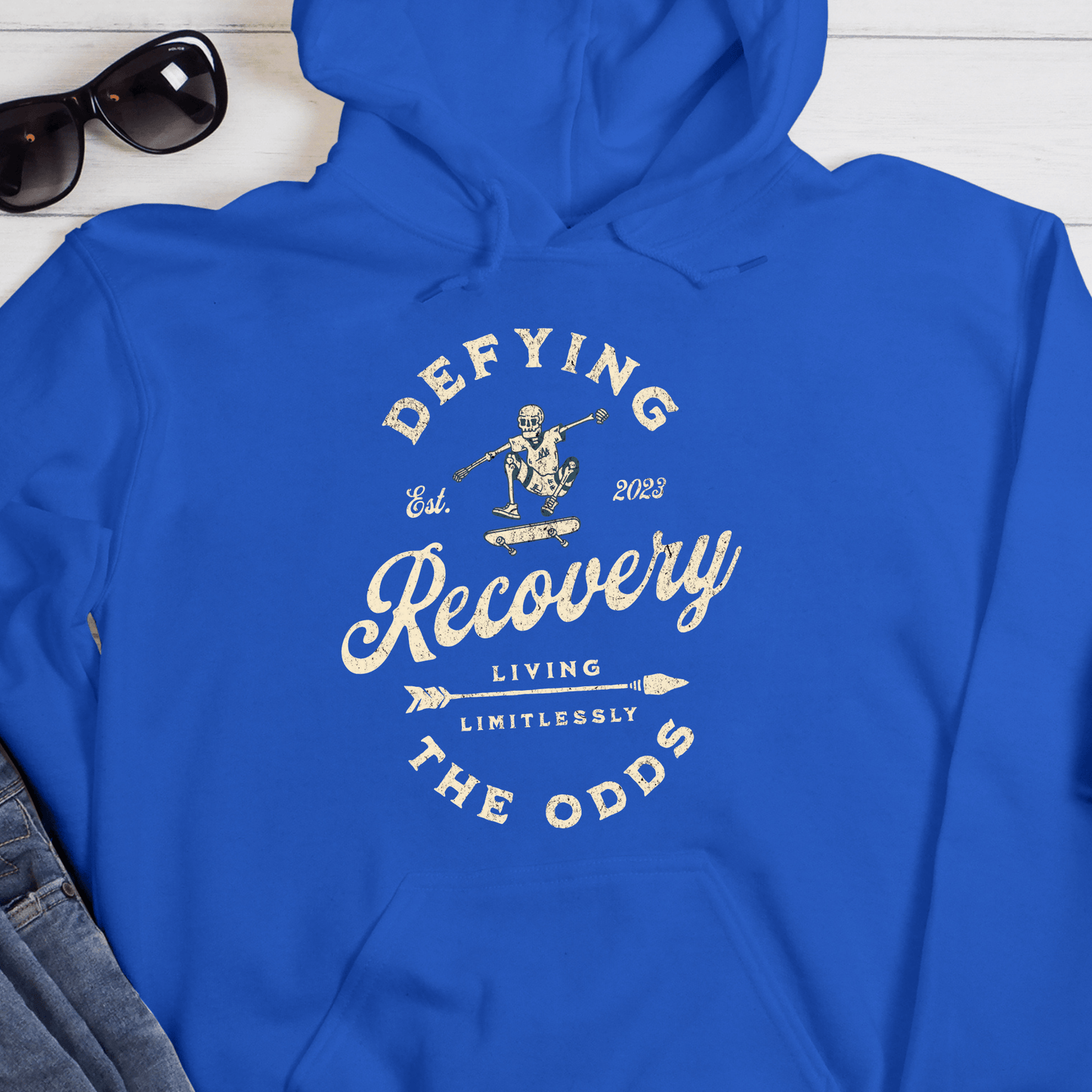 Custom Recovery Hoodie | Inspiring Sobriety | Recovery - Defying The Odds