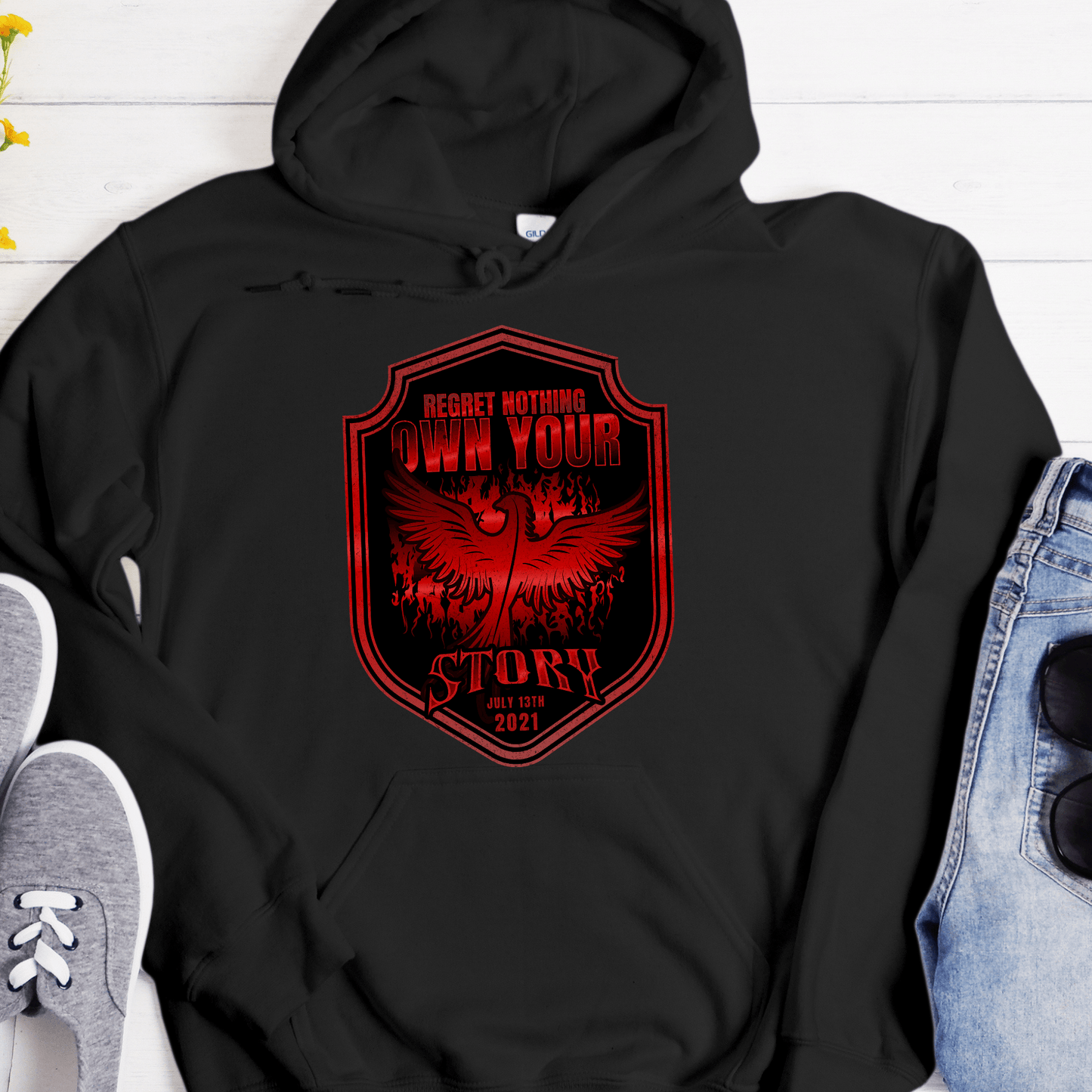 Custom Recovery Hoodie | Inspiring Sobriety | Regret Nothing, Own Your Story