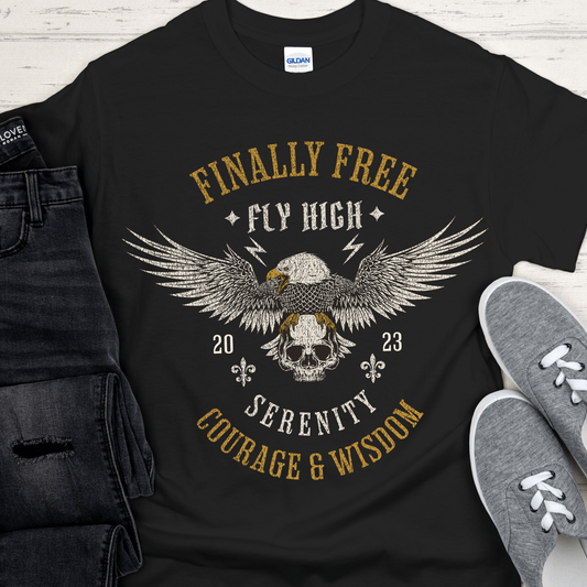 Custom Recovery T-Shirt | Inspiring Sobriety | Finally Free