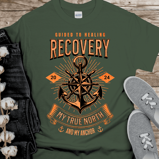 Custom Recovery T-Shirt | Inspiring Sobriety | Recovery - My True North