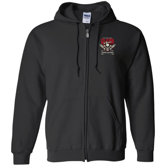 Custom Recovery Zip Hoodie | Inspiring Sobriety | Clean & Serene - Born To Ride