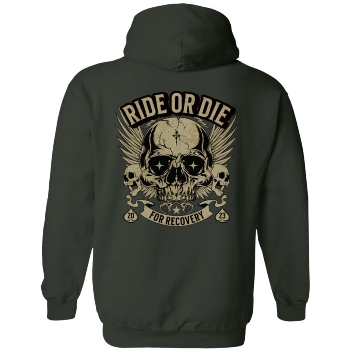 Custom Recovery Zip Hoodie | Inspiring Sobriety | Ride or Die For Recovery