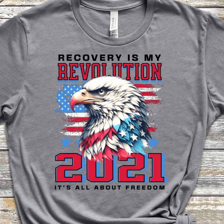 Custom Vintage Recovery T-Shirt | Inspiring Sobriety | Recovery is My Revolution