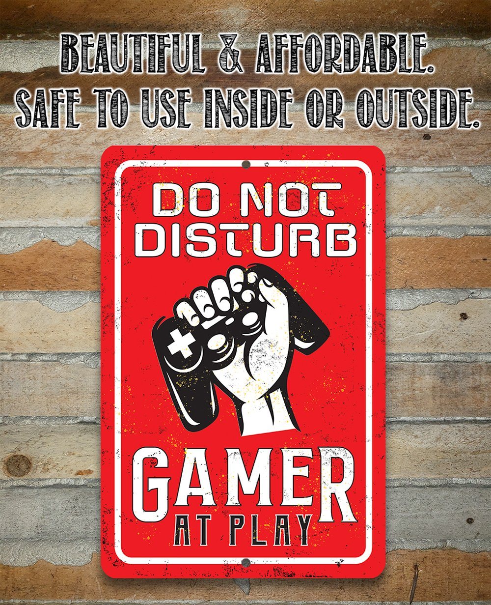 Danger Do Not Disturb Gamer- Metal Sign