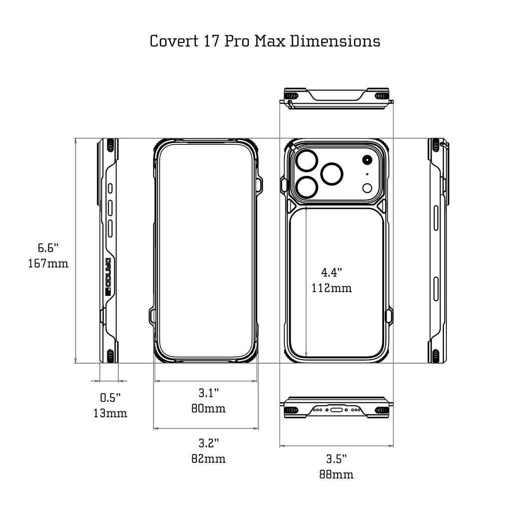 DANGO Covert Case for Iphone 17 Pro Max