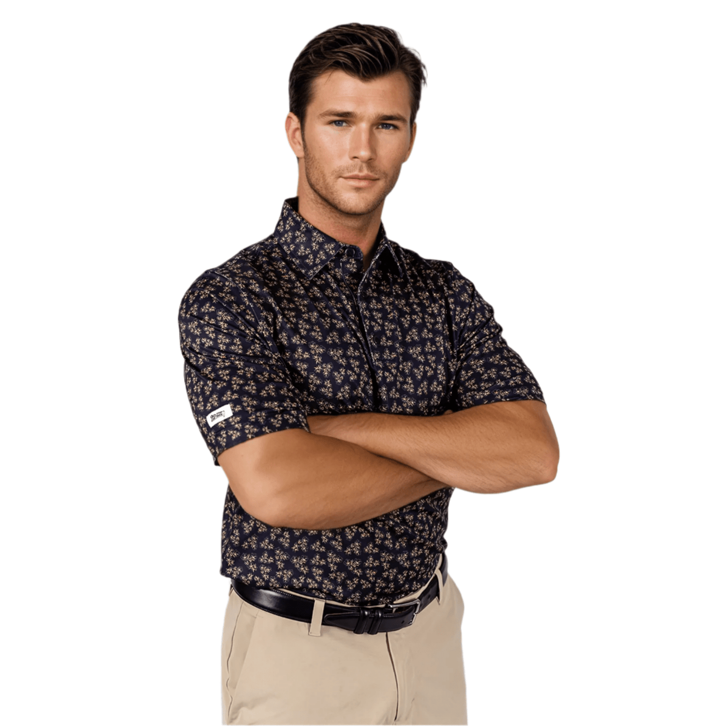 Dark Floral Men's Polo