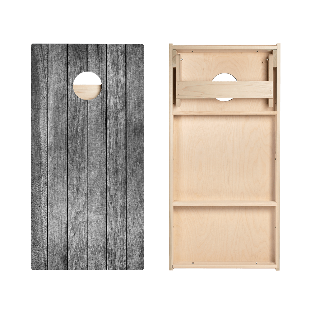 Dark Large Panel Wood Star Cornhole Boards