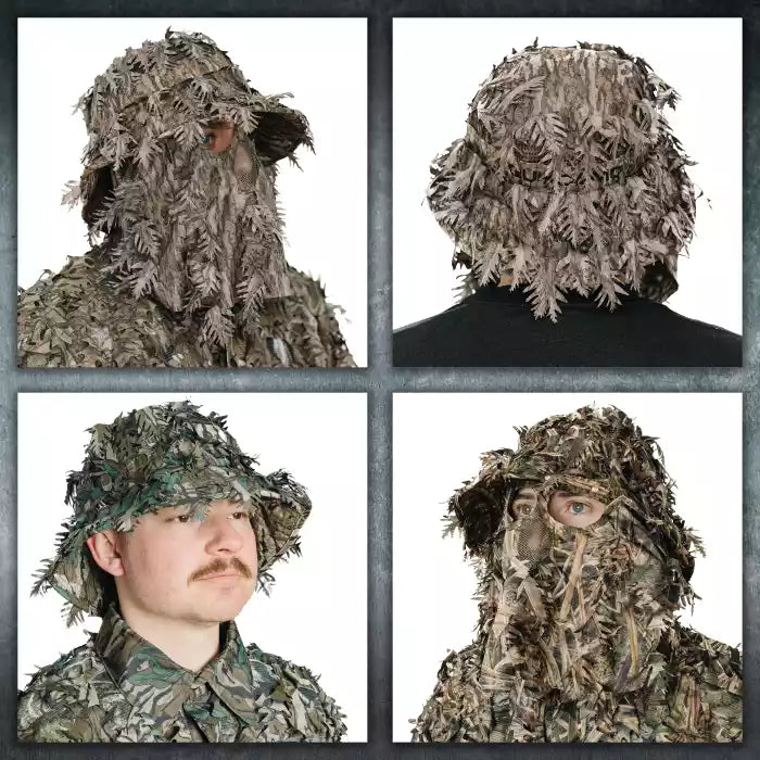 Hunting Hat & Camo Mask: 3D Leafy Bucket / Boonie Hat (Mossy Oak / Realtree)
