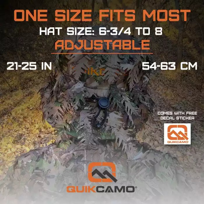 Hunting Hat & Camo Mask: 3D Leafy Bucket / Boonie Hat (Mossy Oak / Realtree)