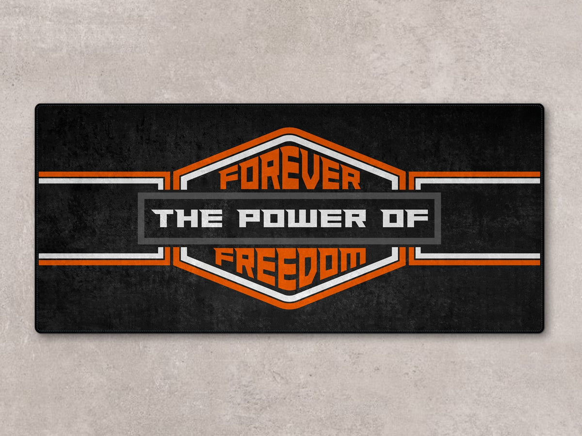 MPM Motorcycle Mat for Cruiser - Touring - Sport Motorcycle "Forever The Power of Freedom" - MM7101