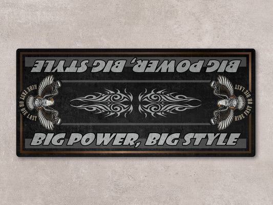 MPM Motorcycle Mat for Cruiser Motorcycle "Big Power, Big Style" - MM7305