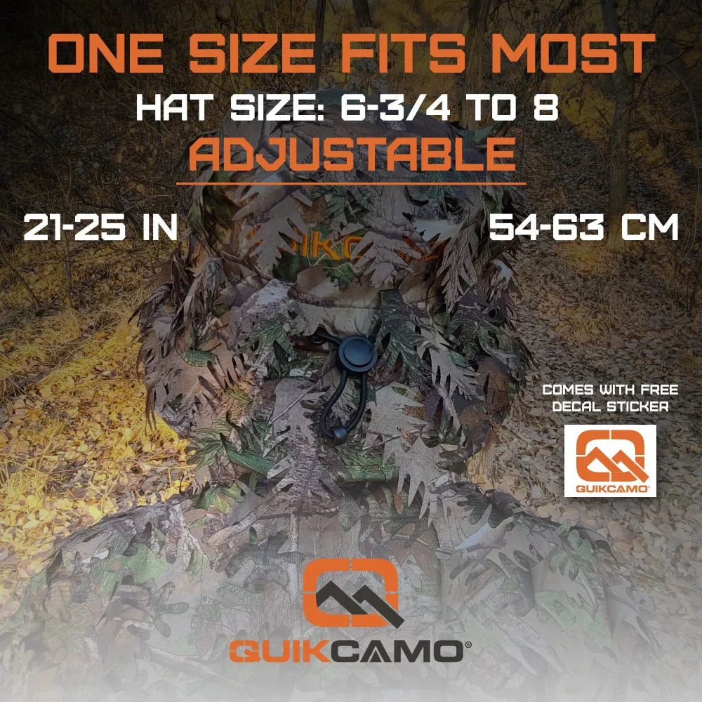 Hunting Hat & Camo Mask: 3D Leafy Bucket / Boonie Hat (Mossy Oak / Realtree)