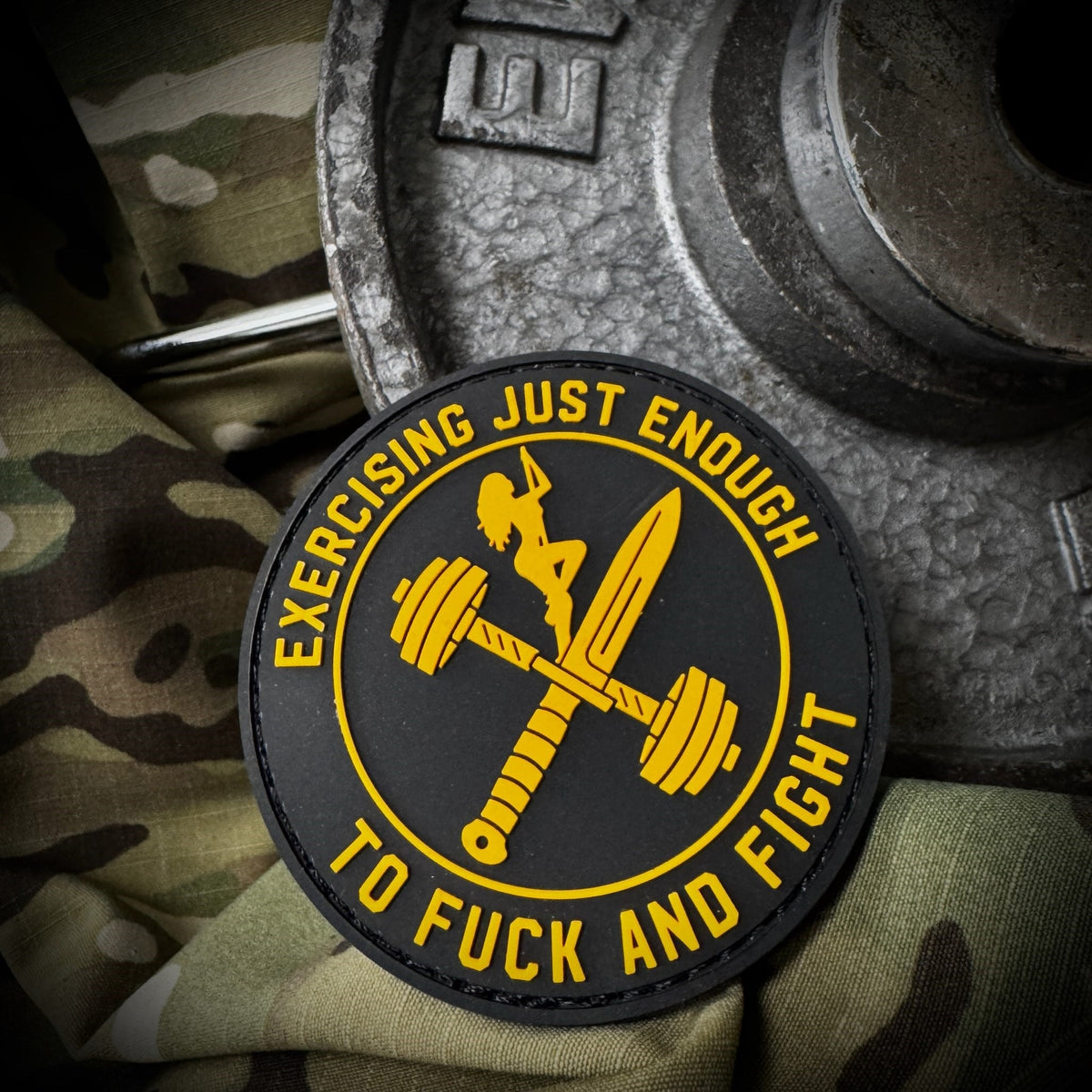 Exercising Just Enough to Fuck and Fight - 3" PVC Patch