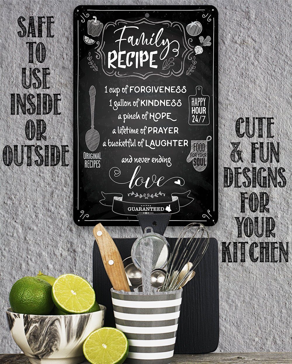 Family Recipe - Metal Sign