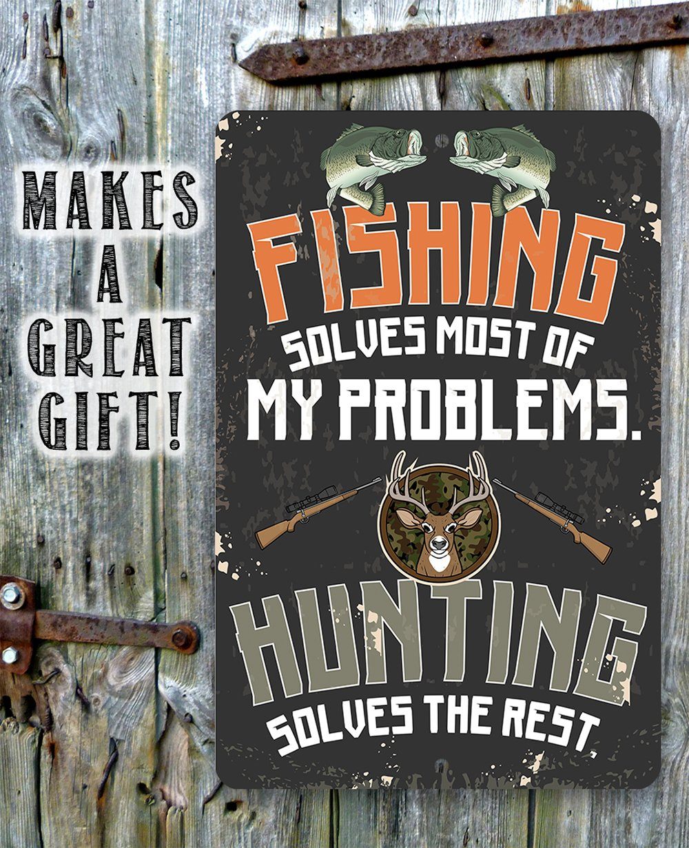 Fishing and Hunting - Metal Sign
