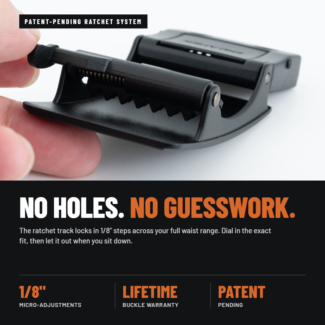 Force 1.0 EDC Belt 1.5" Width Ballistic Nylon for Everyday Carry