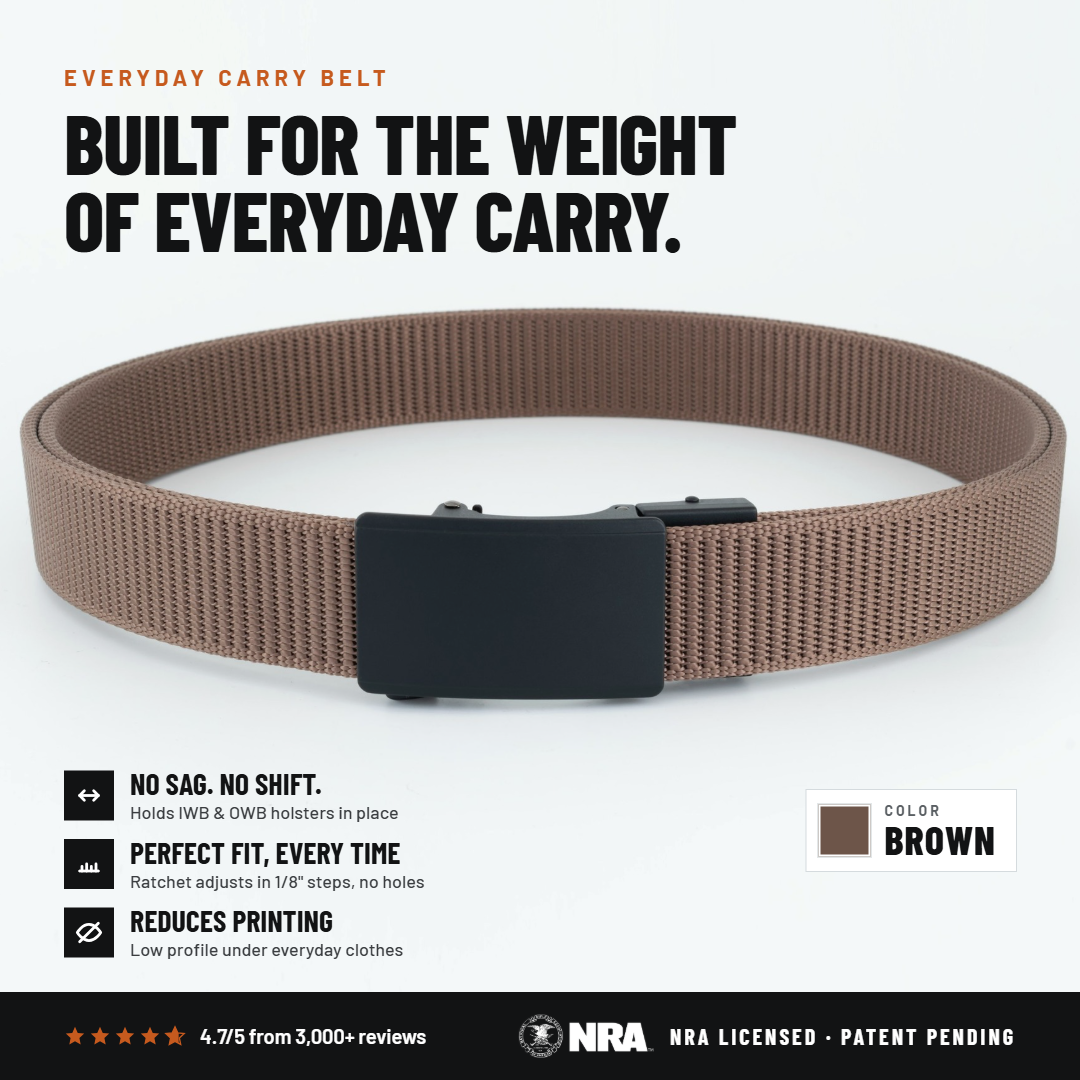 Force 1.0 EDC Belt 1.5" Width Ballistic Nylon for Everyday Carry