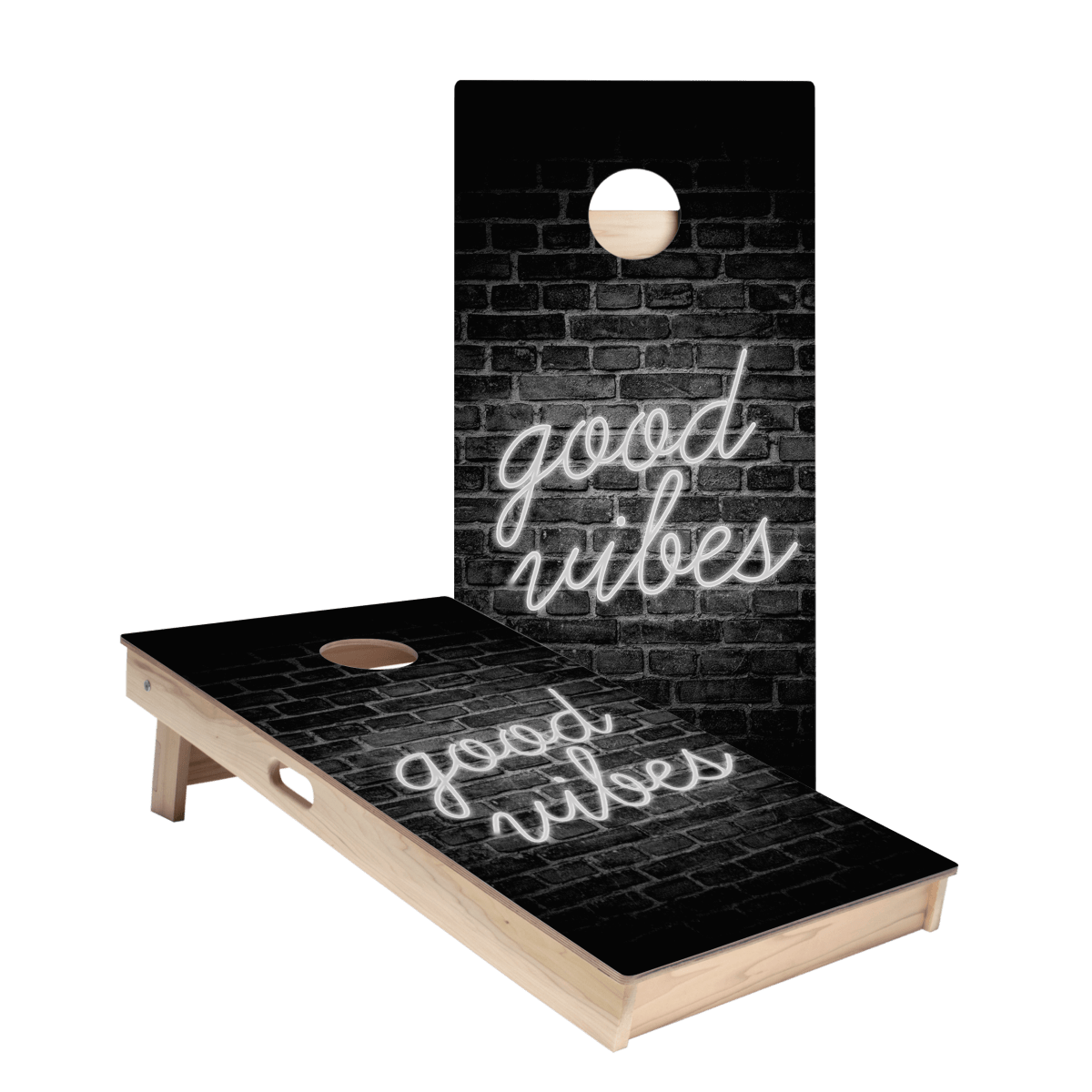 Good Vibes Star Cornhole Boards