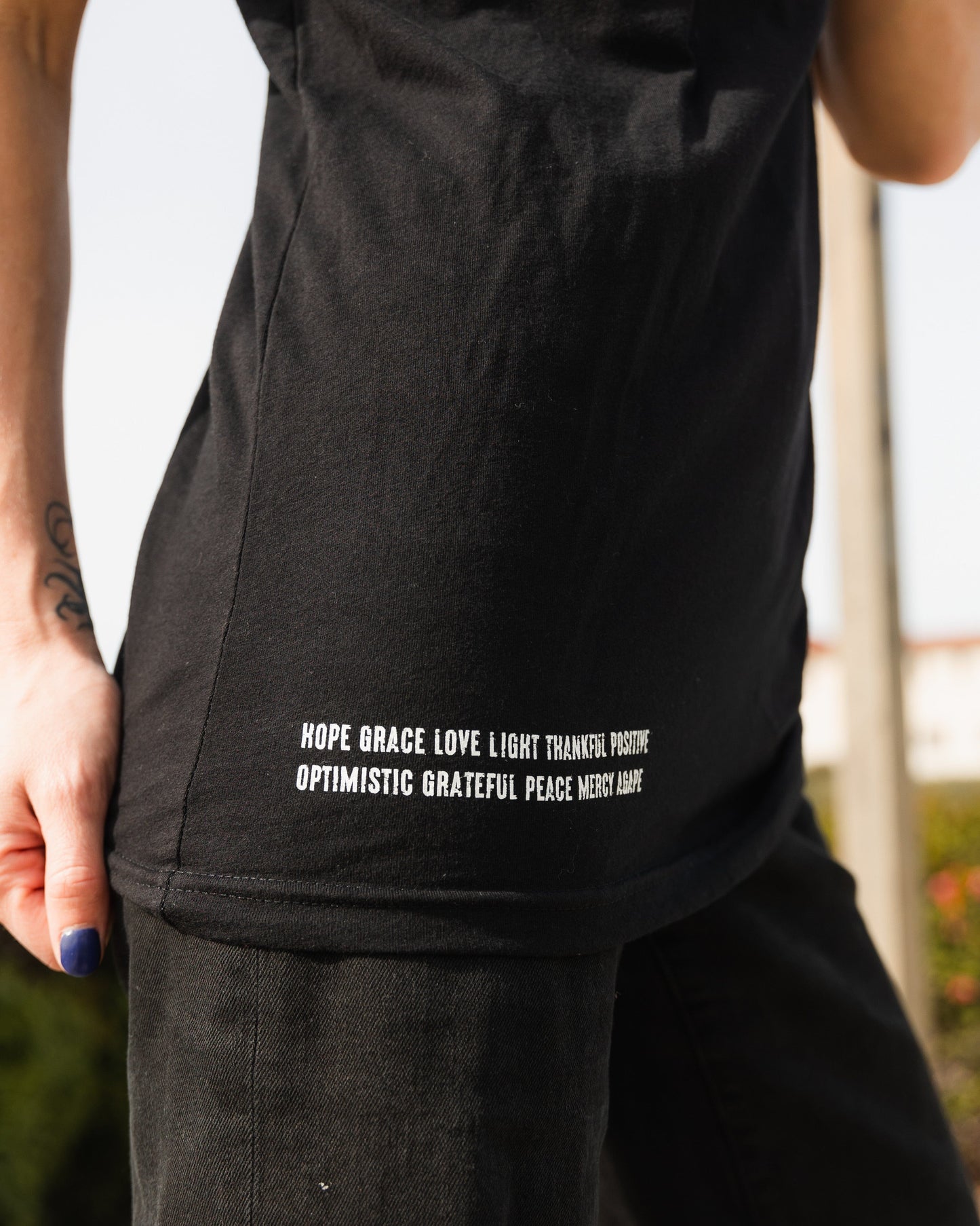 Gratitude Black Tee