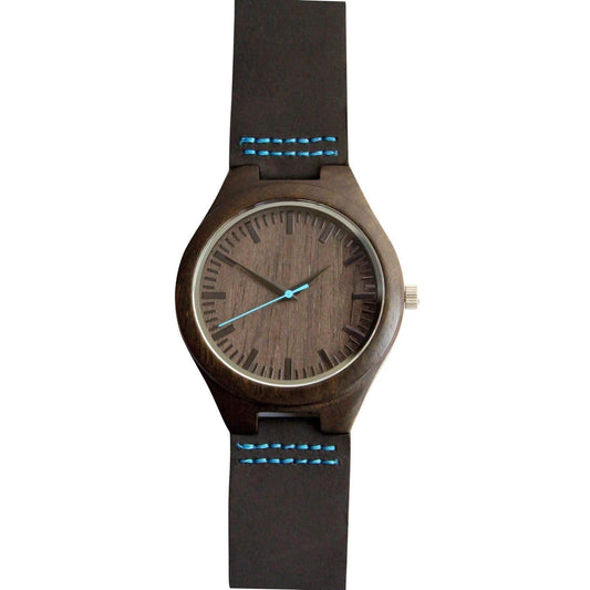 Groomsmen Set Of 5 Wooden Watches - Blue Energico