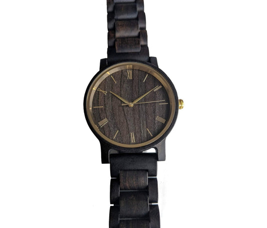 Groomsmen Set Of 7 Wooden Watches - Ebony Arce