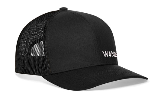 Wander Trucker Hat | Black Outdoors Snapback