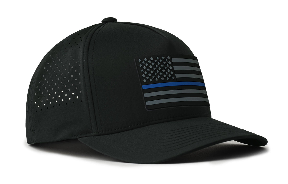 Thin Blue Line Performance 5-Panel Hat | Tactical Police Flexfit Snapback