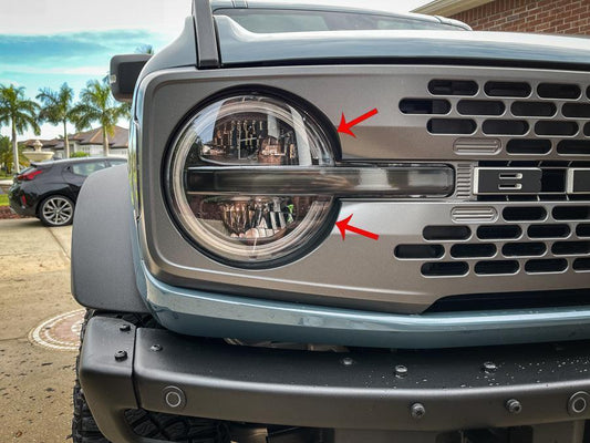 Headlight Bucket Inlays - 2021+ Bronco Badlands / WildTrak / First Edition