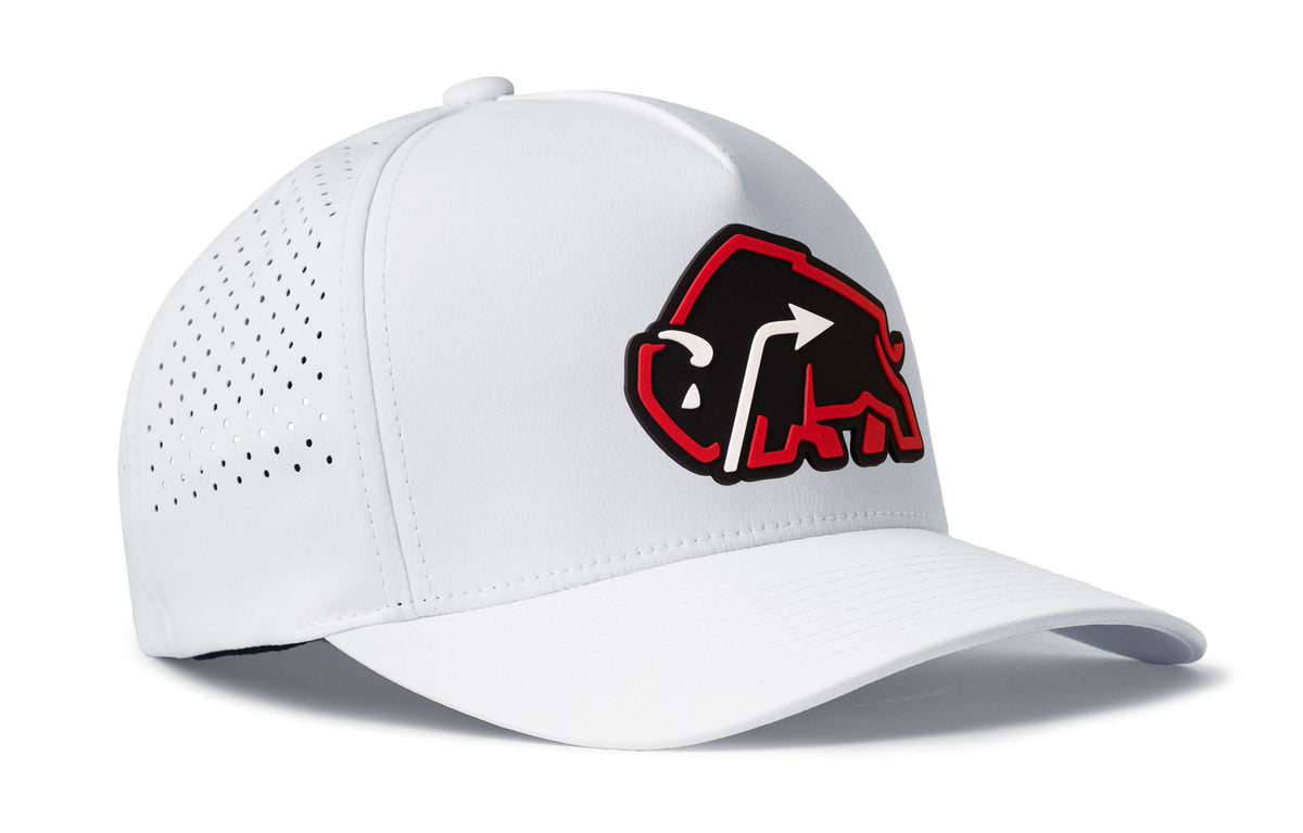 JBR x Haka Red Bison Performance 5-Panel Hat | Buffalo Flexfit Snapback