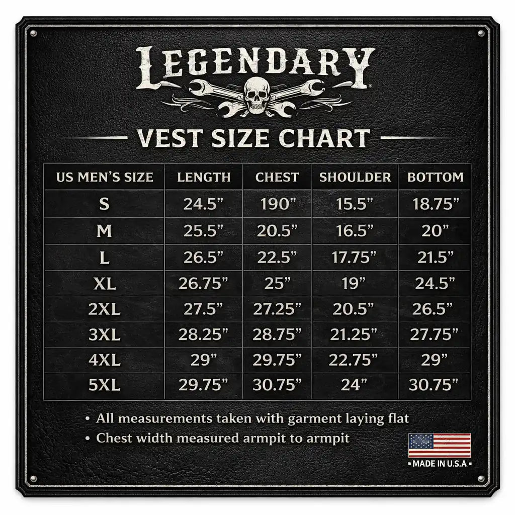 Legendary Ole Blue Men's Blue Denim Motorcycle Vest
