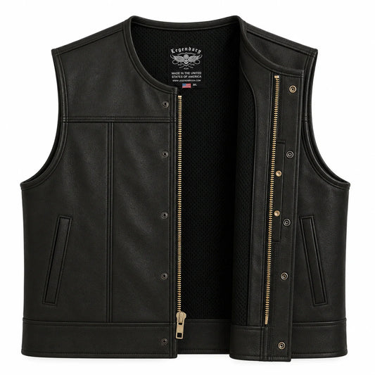 Legendary Lowlife NCP Black Leather Club Vest