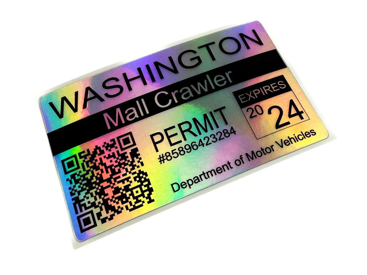 Mall Crawler Permit Sticker 3.5" - All States