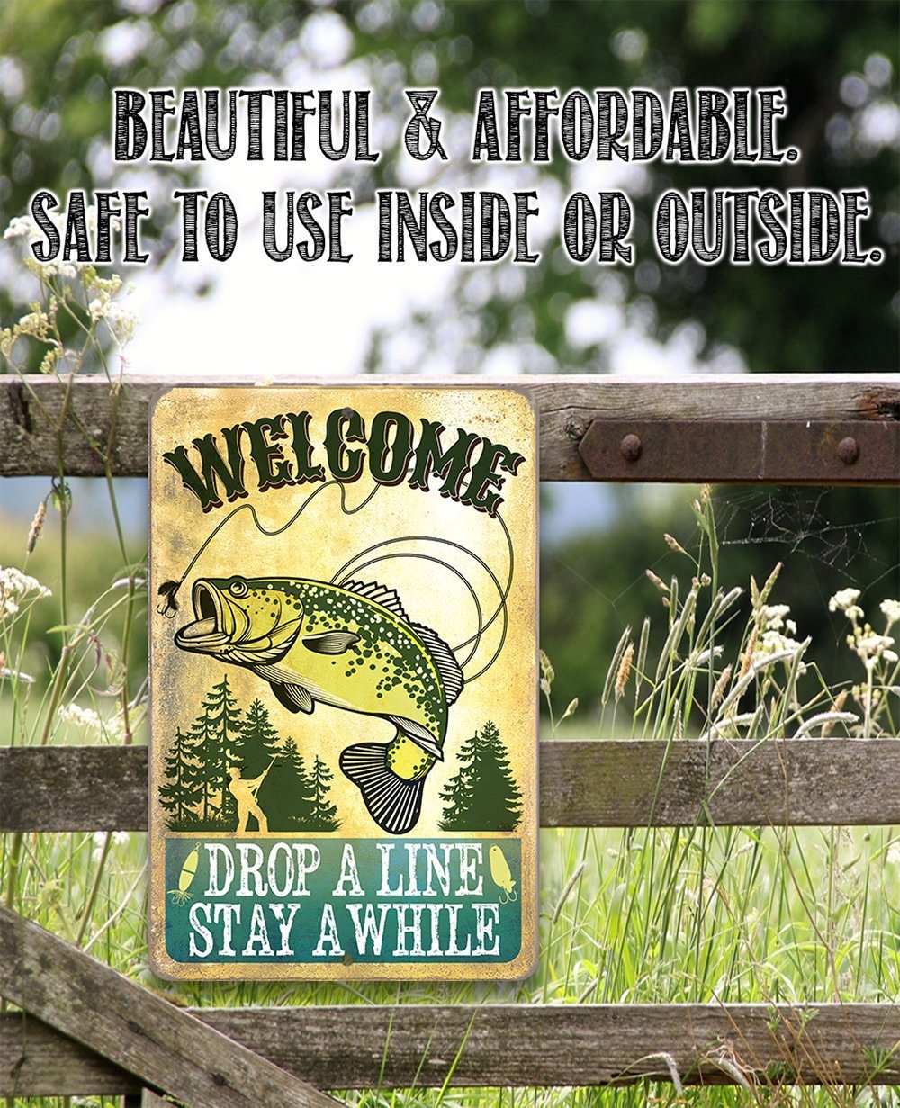 Welcome Drop A Line - Metal Sign