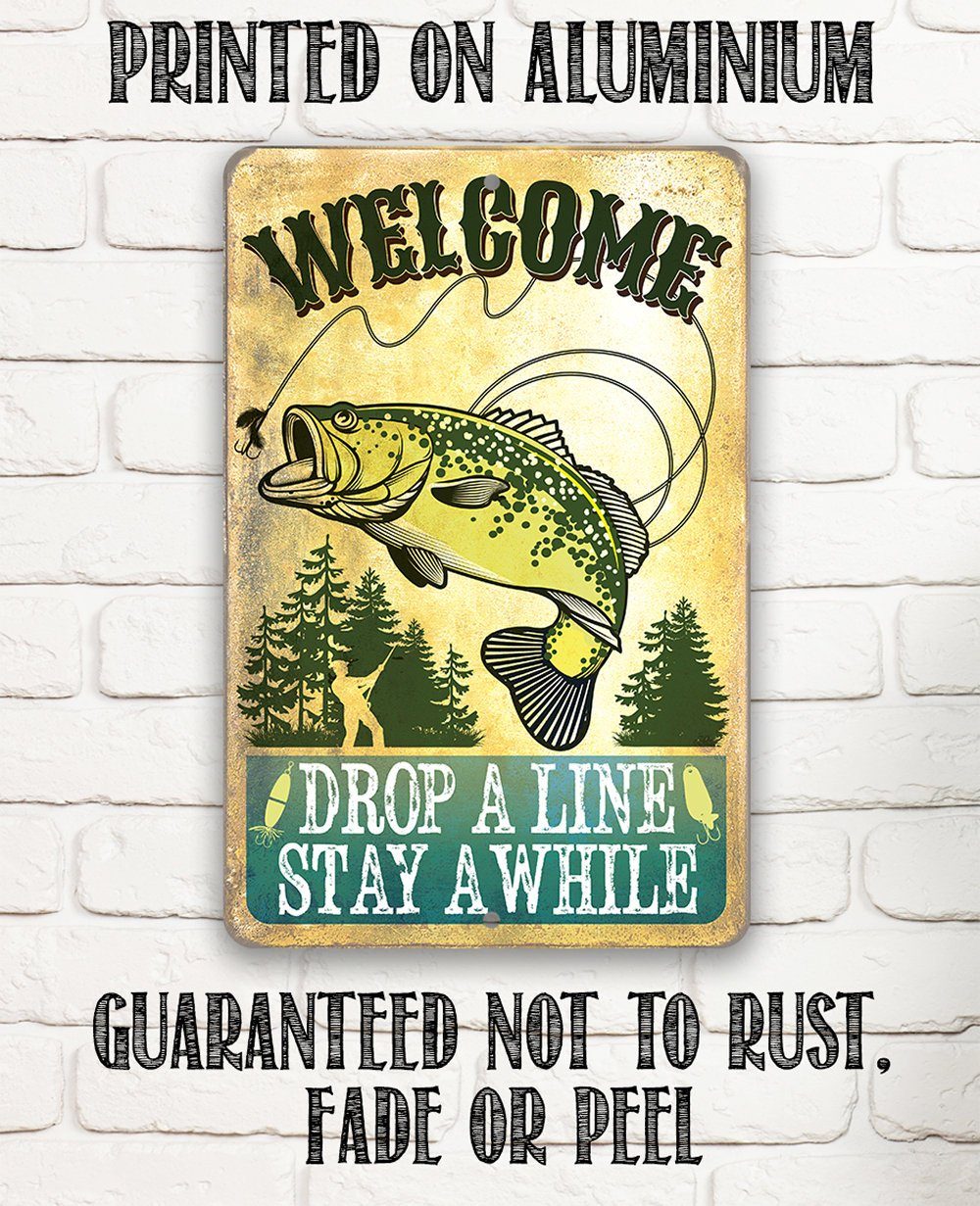 Welcome Drop A Line - Metal Sign