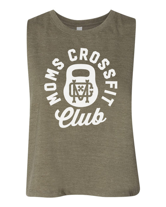 Moms Crossfit Club Crop Tank