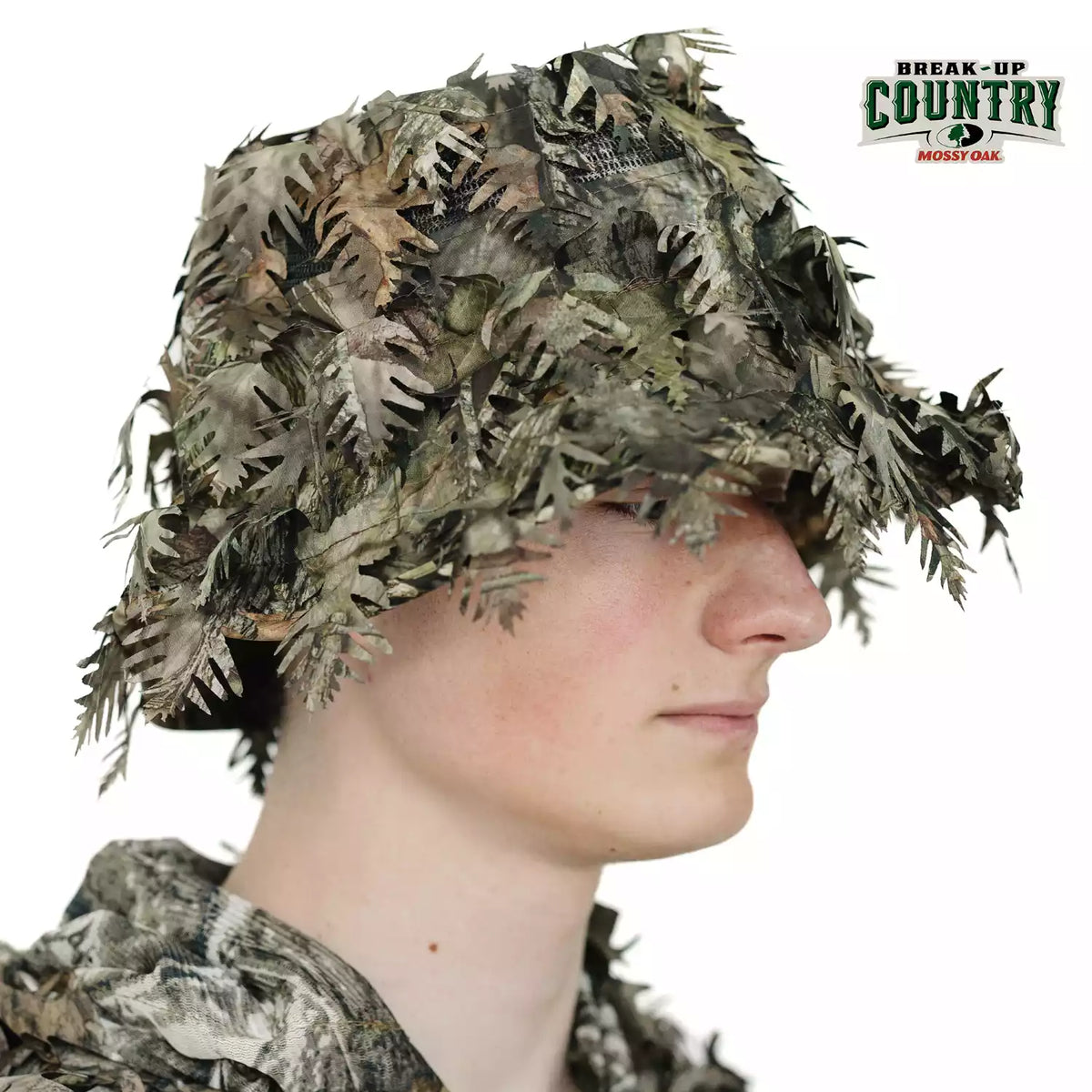 Hunting Hat & Camo Mask: 3D Leafy Bucket / Boonie Hat (Mossy Oak / Realtree)