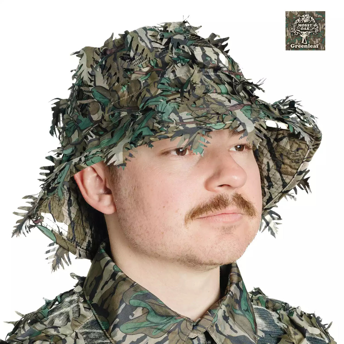Hunting Hat & Camo Mask: 3D Leafy Bucket / Boonie Hat (Mossy Oak / Realtree)